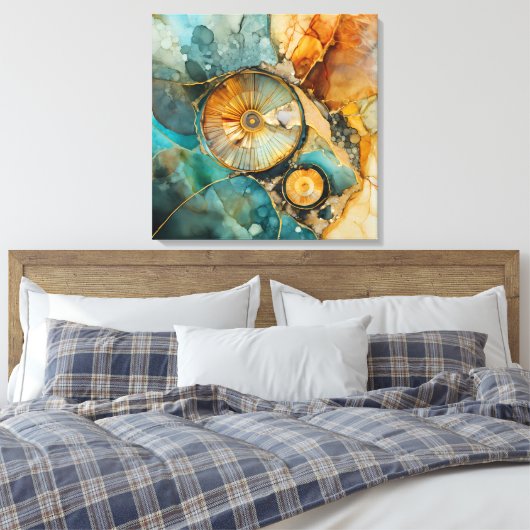 Toile Ammonite Gem Fossil Canvas (Insitu(Chambre))