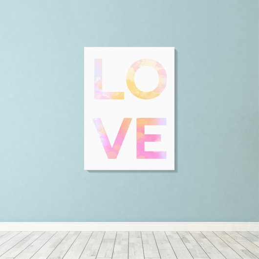 Toile Amour, Aquarelle (Insitu (Plancher de Bois))