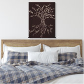 Toile Amour Arbre de Vie Nature Coeurs Brown Cute Rustiq (Insitu(Chambre))
