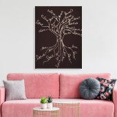 Toile Amour Arbre de Vie Nature Coeurs Brown Cute Rustiq (Insitu(Salon))