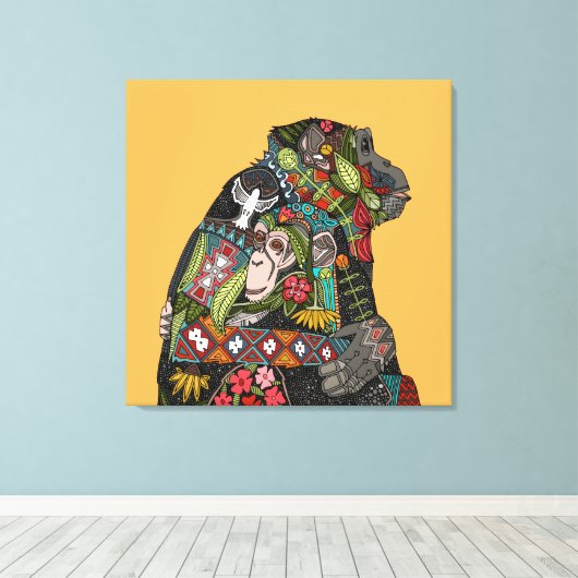 Toile amour chimpanzé (Insitu (Plancher de Bois))