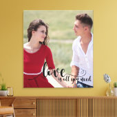 Toile Amour | Couple superposition de texte | Créez votr (Insitu(Salon))