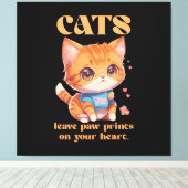 Toile amour de chat mignon (Insitu (Plancher de Bois))