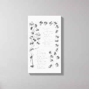 Toile Amour des abeilles - image vintage et poème