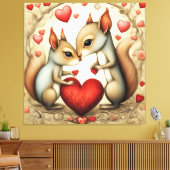 Toile Amour des écureuils 1 (Insitu(Salon))