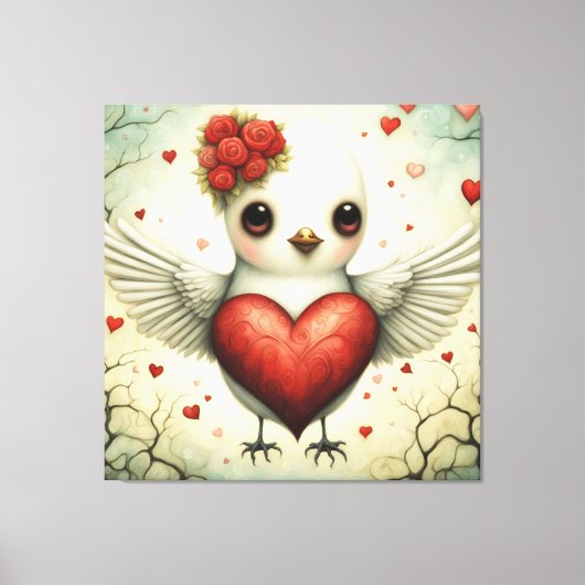 Toile Amour des oiseaux 2 (Recto)