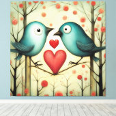 Toile Amour des oiseaux 3 (Insitu (Plancher de Bois))
