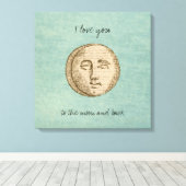 Toile Amour du visage de la lune (Insitu (Plancher de Bois))