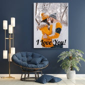 Toile Amour Écriture Moderne Couple Photo Élégant