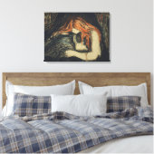 Toile Amour et douleur (Le Vampire) (par Edvard Munch) (Insitu(Chambre))