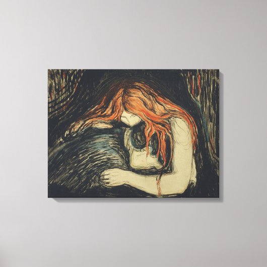 Toile Amour et douleur (Le Vampire) (par Edvard Munch) (Recto)