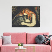 Toile Amour et douleur (Le Vampire) (par Edvard Munch) (Insitu(Salon))