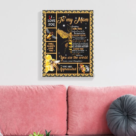 Toile Amour maman | Lettre À Ma Mère Vous Êtes Le Monde (Insitu(Salon))