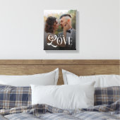 Toile Amour Moderne Monogramme Photo de mariage personna (Insitu(Chambre))