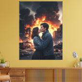 Toile Amour montrant couple (Insitu(Salon))