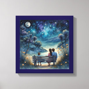 Toile Amour nocturne d'été