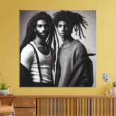 Toile Amour noir contemporain (Insitu(Salon))