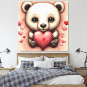 Toile Amour Ours 2 (Insitu(Chambre))