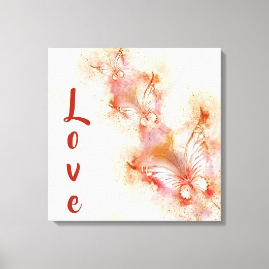 Toile Amour papillon (Recto)