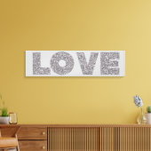 Toile Amour Parties scintillant argent (Insitu(Salon))