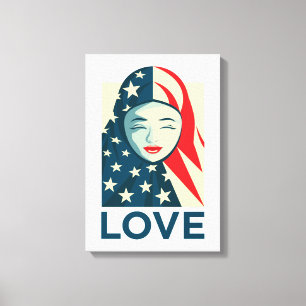 Toile Amour Réfugié musulman