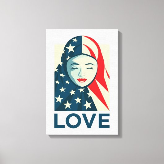 Toile Amour | Réfugié musulman (Recto)