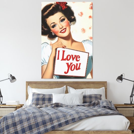 Toile Amour rétro (Insitu(Chambre))