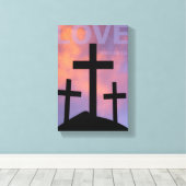 Toile AMOUR - Romains 5:8 (Insitu (Plancher de Bois))