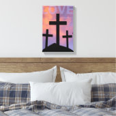 Toile AMOUR - Romains 5:8 (Insitu(Chambre))