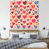 Toile Amour sans couture Coeur Motif Art (Insitu(Chambre))