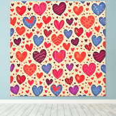 Toile Amour sans couture Coeur Motif Art (Insitu (Plancher de Bois))