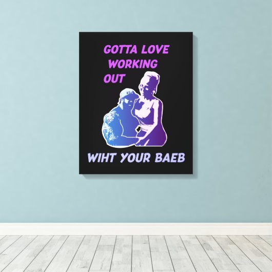 Toile Amour s'entraîner (Insitu (Plancher de Bois))