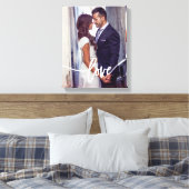 Toile Amour | Typographie moderne simple avec votre phot (Insitu(Chambre))