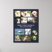 Toile Amoureux des chiens 12 Photos La maison est là où  (Recto)