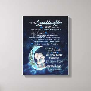 Toile Amoureux des petites filles  Lettre à ma petite-f