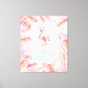 Toile Amoureux du Flamant rose drôle Flamant rose Plum