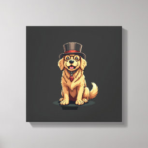 Toile Amoureux du Golden Retriever Chien Golden Retrieve