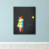 Toile Amoureux et Lumière LOS AMANTES (Insitu (Plancher de Bois))