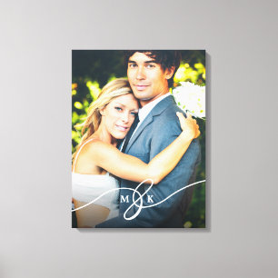 Toile Ampersand noué Monogramme Mariage simple photo