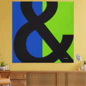 Toile Ampersand sur bleu et vert (Insitu(Salon))