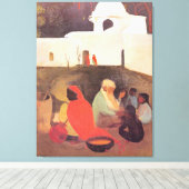 Toile Amrita Sher-Gil - Ancienne conteuse, art (Insitu (Plancher de Bois))