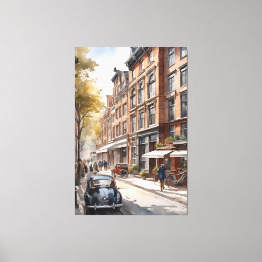 Toile Amsterdam aquarelle (Recto)