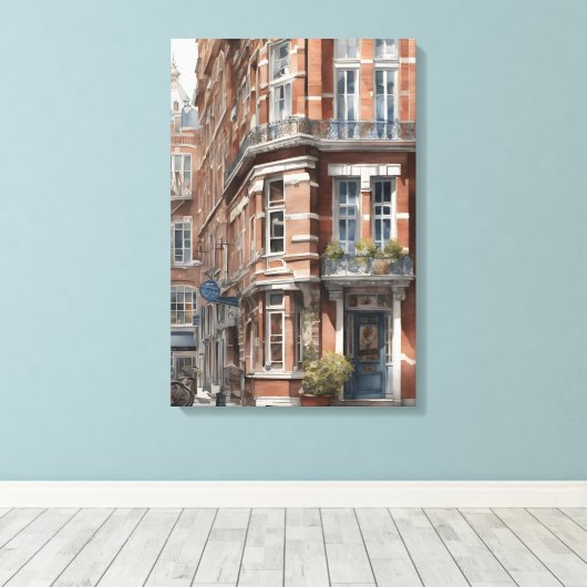 Toile Amsterdam aquarelle (Insitu (Plancher de Bois))