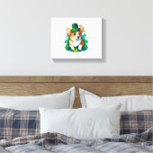 Toile Amusant Corgi Shamrock Jour de la Saint Patrick he (Insitu(Chambre))