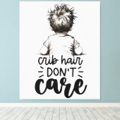 Toile Amusants enfants cheveux cravate s'en fiche (Insitu (Plancher de Bois))