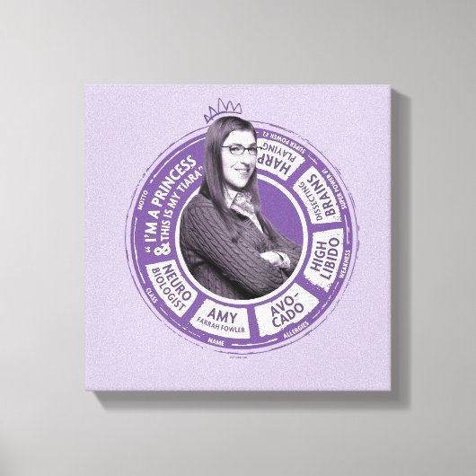 Toile Amy Farrah Fowler - Graphique d'informations (Recto)