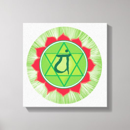 Toile Anahata chakra Décor du centre du coeur (Recto)