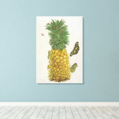 Toile Ananas avec chenille et papillons (main-c (Insitu (Plancher de Bois))