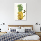 Toile Ananas avec chenille et papillons (main-c (Insitu(Chambre))
