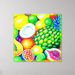 Toile Ananas et fruits tropicaux. Commandez dès maintena